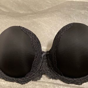Victoria Secret, strapless, black bra